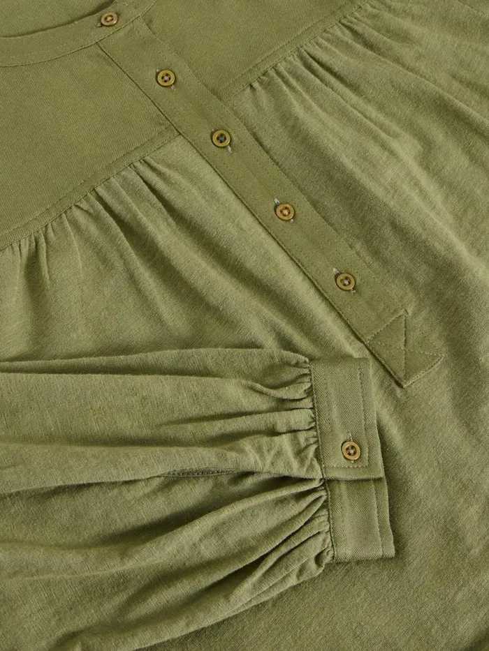 Women ELOISE MIX SHIRT Khaki Green White Stuff Shirts and Blouses Women ELOISE MIX SHIRT Khaki Green White Stuff Shirts and Blouses