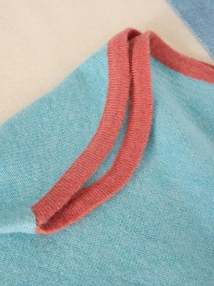 Women EMMA COLOURBLOCK JUMPER Blue Multi White Stuff Knitwear Women EMMA COLOURBLOCK JUMPER Blue Multi White Stuff Knitwear