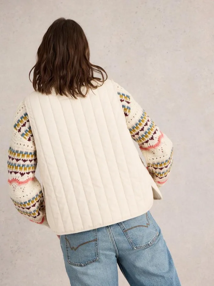 Women Emma Quilted Gilet Natural White White Stuff Coats and Jackets Women Emma Quilted Gilet Natural White White Stuff Coats and Jackets