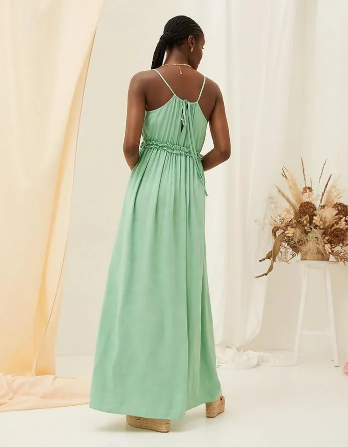 Women FatFace Copper and Black FatFace All Dressed Up Lily Maxi Dress Mint Green