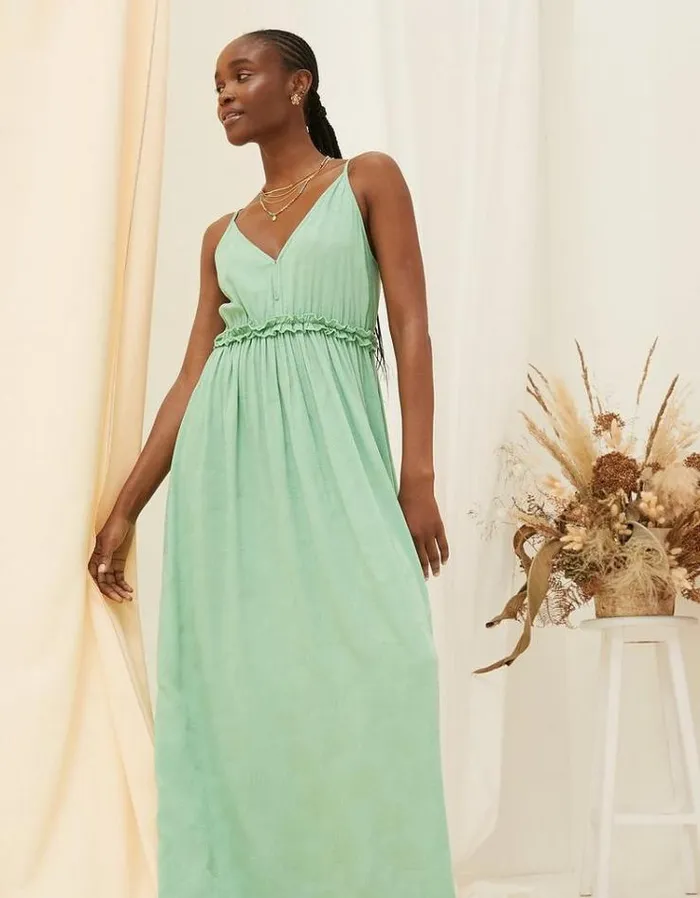 Women FatFace Copper and Black FatFace All Dressed Up Lily Maxi Dress Mint Green