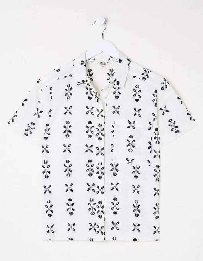 Women FatFace Shirts and Blouses Louisa Embroidered Shirt Ivory