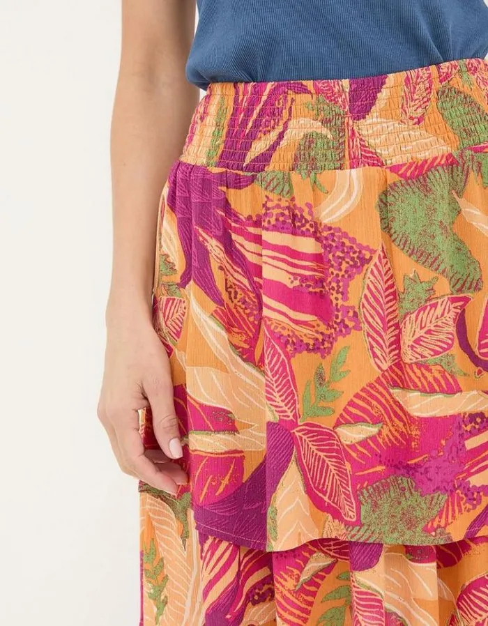 Women FatFace Skirts Ali Tropical Floral Skirt Light Orange