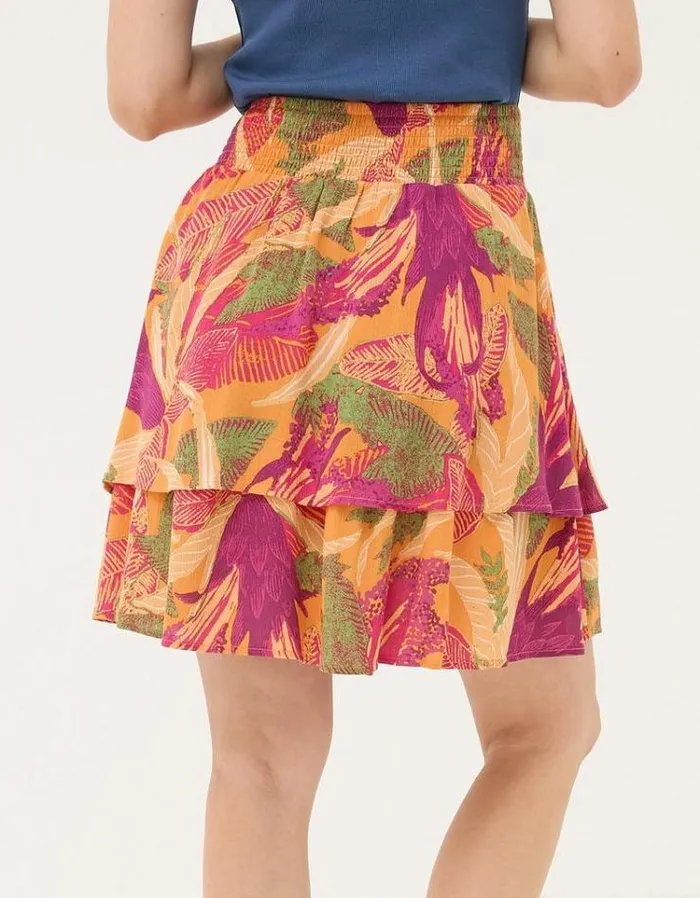 Women FatFace Skirts Ali Tropical Floral Skirt Light Orange