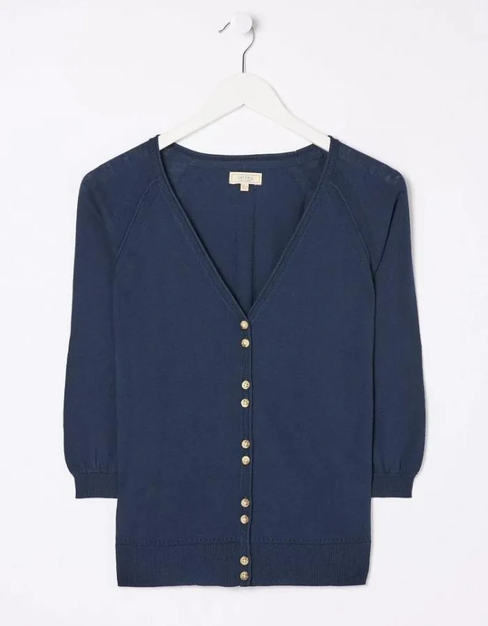 Women FatFace Sweaters and Cardigans Rose Cardigan Navy