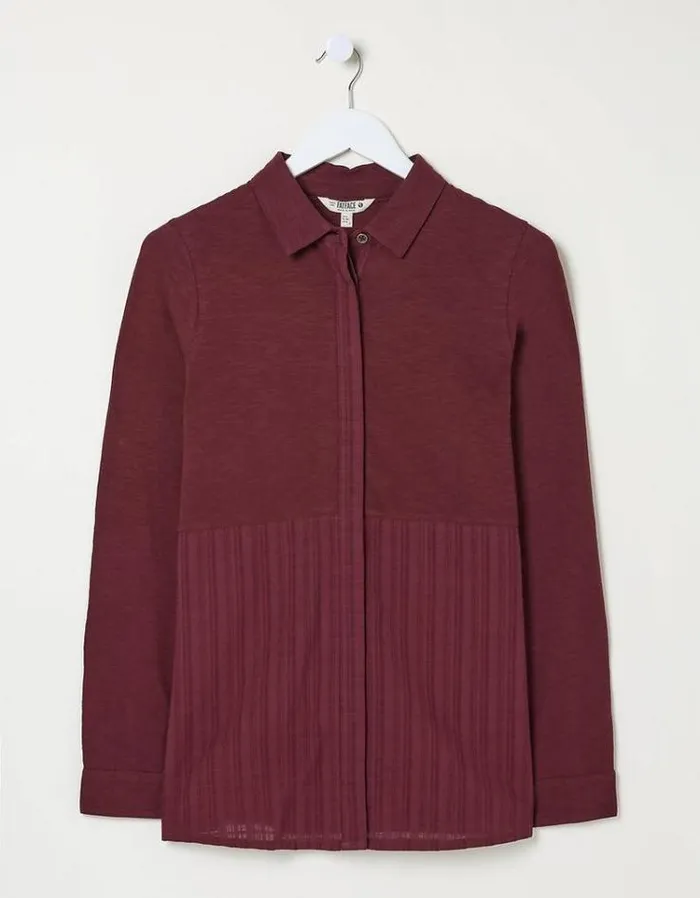 Women FatFace Tops and TShirts Sammy Shirt Tunic Dark Red