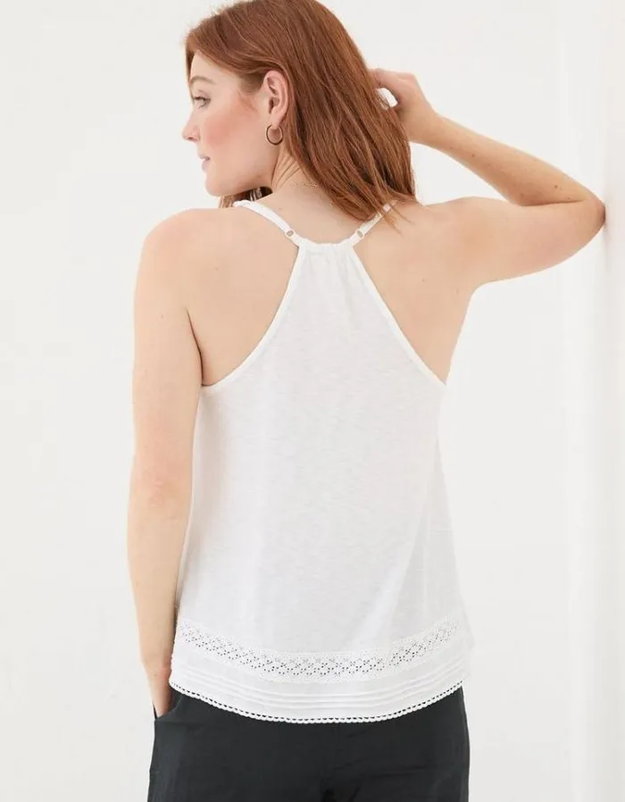 Women FatFace Tops and TShirts Tina Cami White