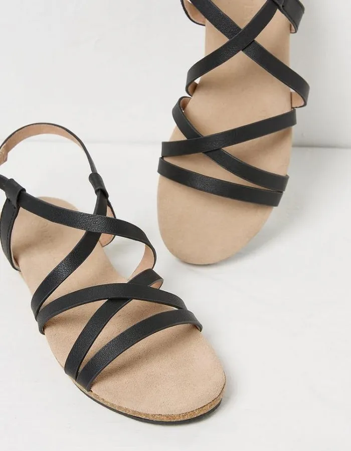 Women FatFace Vacation Shop Elizabeth Sandals Black