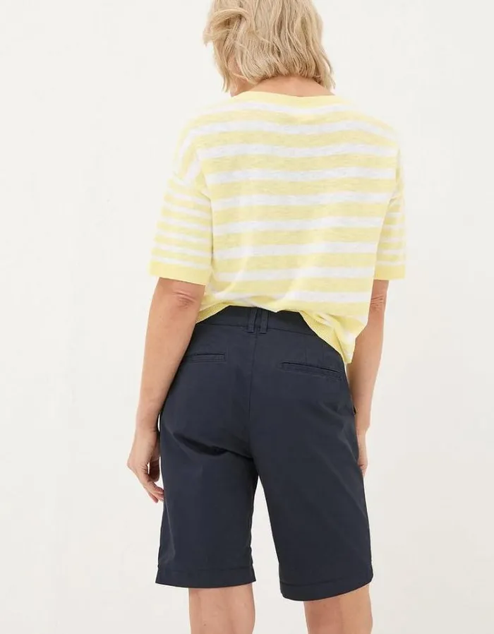 Women FatFace Vacation Shop Falmouth Chino Shorts Navy