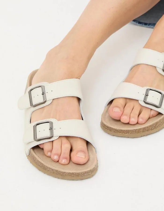 Women FatFace Vacation Shop Meldon Footbed Sandal White