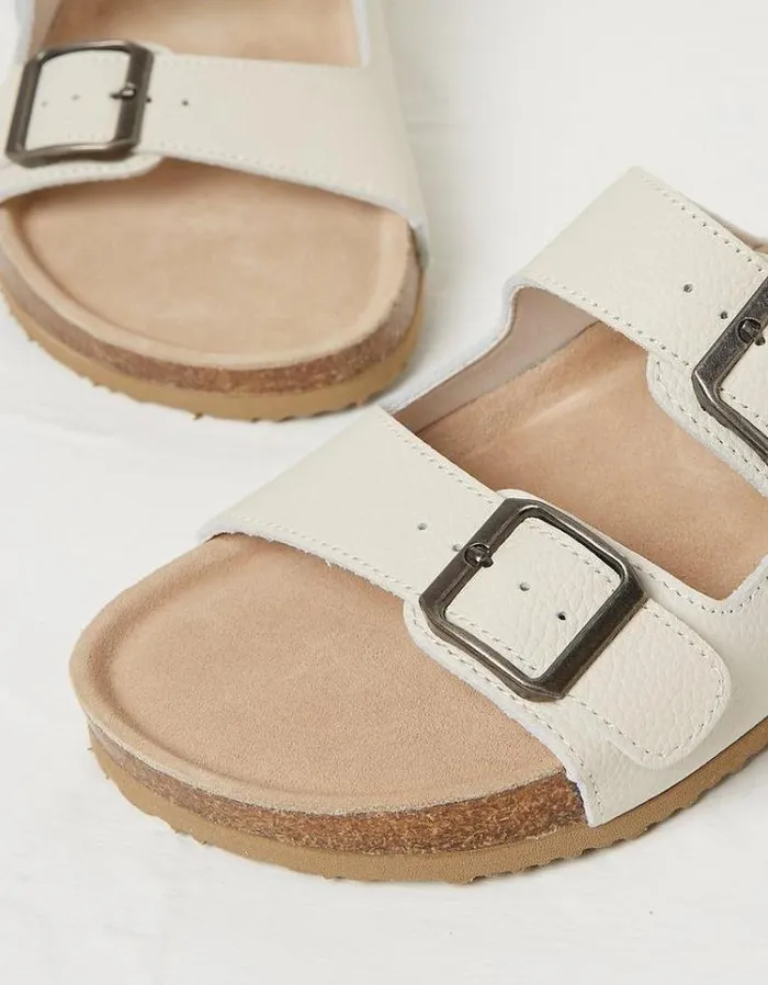 Women FatFace Vacation Shop Meldon Footbed Sandal White