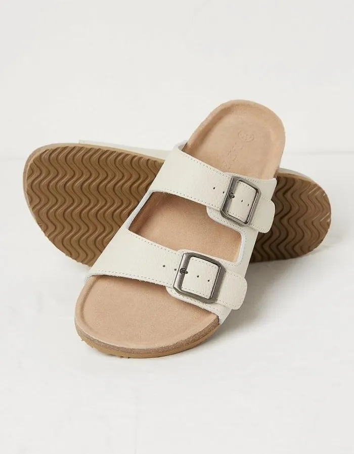 Women FatFace Vacation Shop Meldon Footbed Sandal White