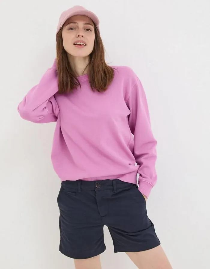 Women FatFace Vacation Shop Padstow Chino Shorts Navy