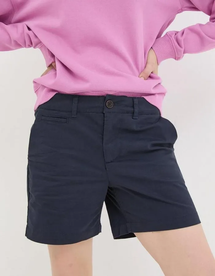 Women FatFace Vacation Shop Padstow Chino Shorts Navy