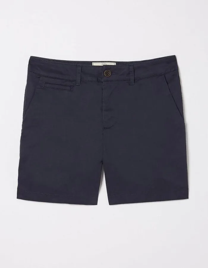 Women FatFace Vacation Shop Padstow Chino Shorts Navy