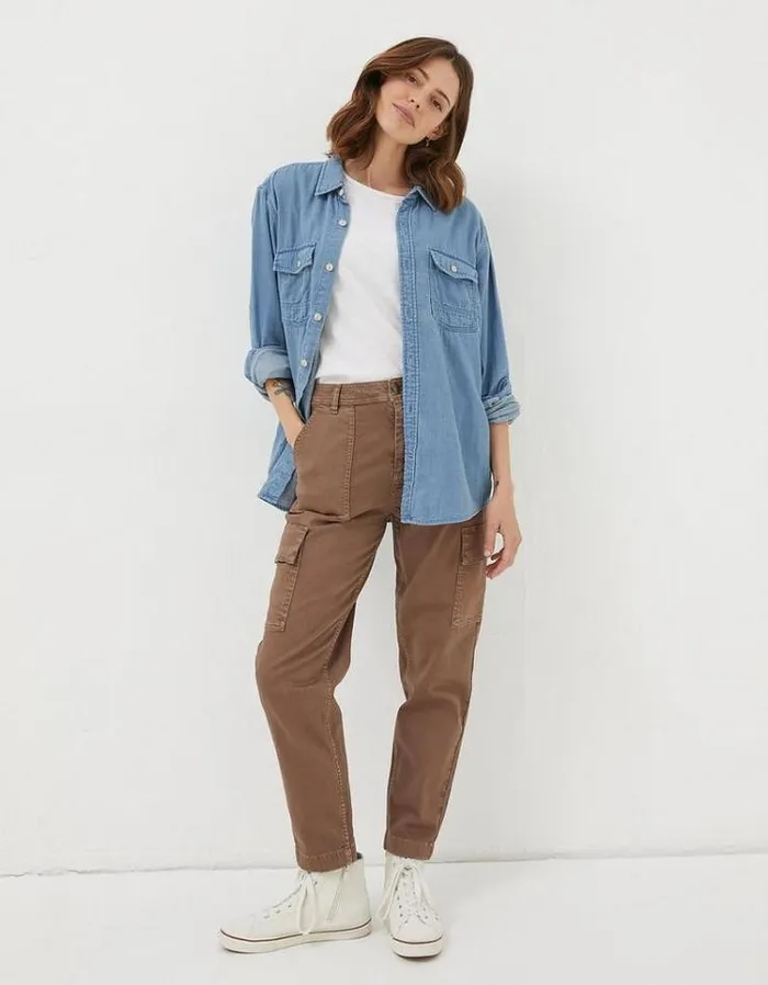 Women FatFace Women039s Sale Aspen Cargo Chinos Washed Brown