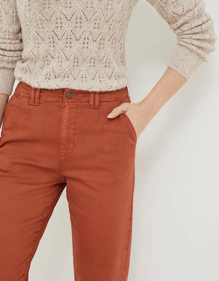 Women FatFace Women039s Sale Aspen Tapered Chinos Rust Brown