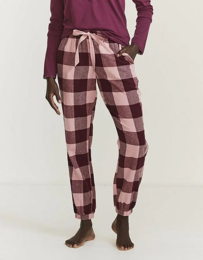 Women FatFace Women039s Sale Buffalo Check Pant Raspberry