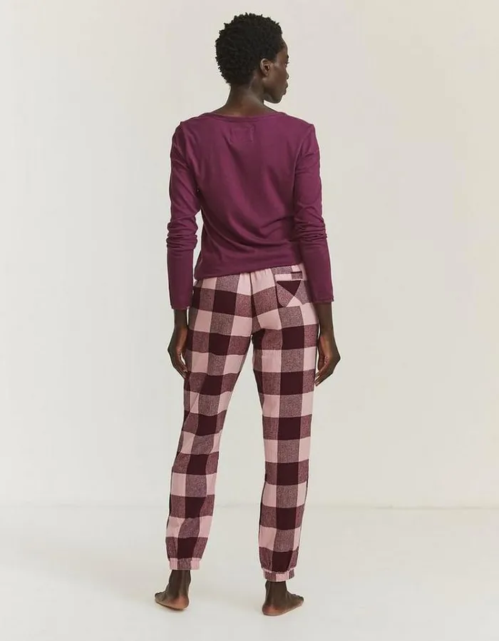 Women FatFace Women039s Sale Buffalo Check Pant Raspberry