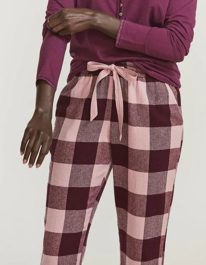 Women FatFace Women039s Sale Buffalo Check Pant Raspberry