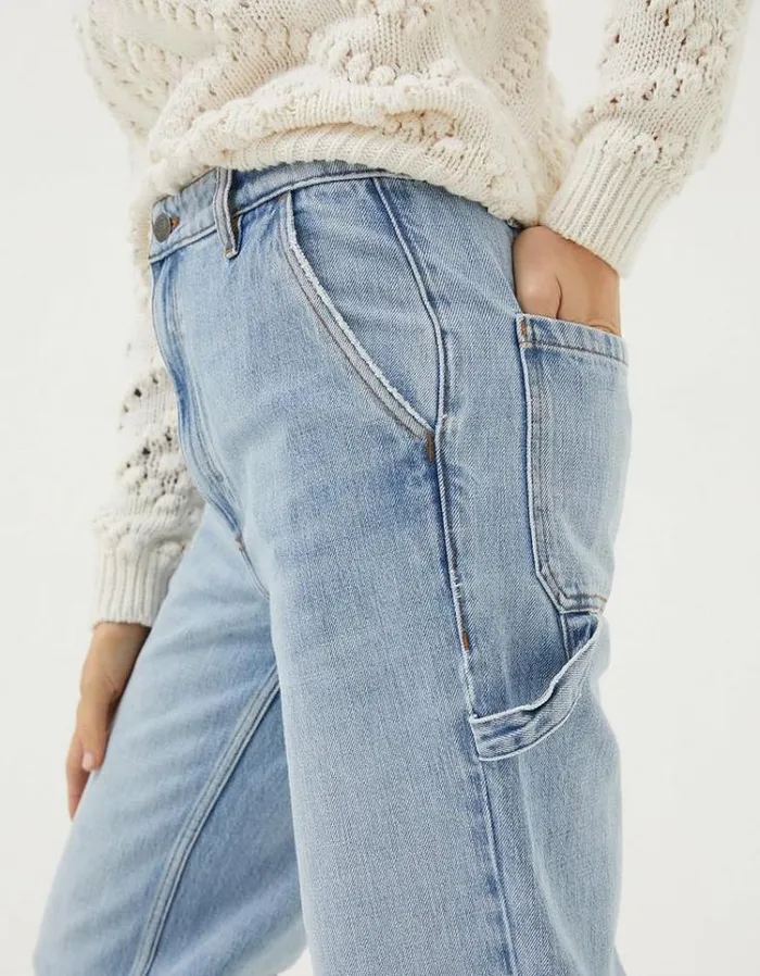 Women FatFace Women039s Sale Caris Carpenter Jeans Light Denim Blue