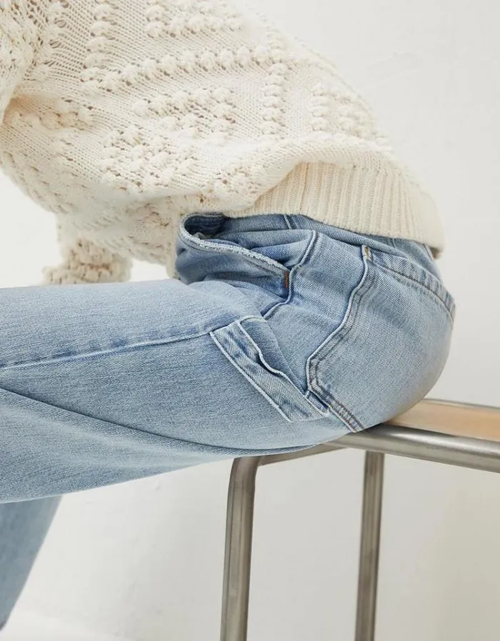 Women FatFace Women039s Sale Caris Carpenter Jeans Light Denim Blue