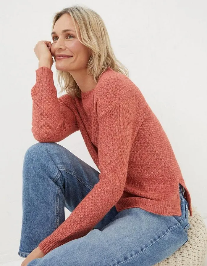 Women FatFace Women039s Sale Ellie Sweater Washed Red