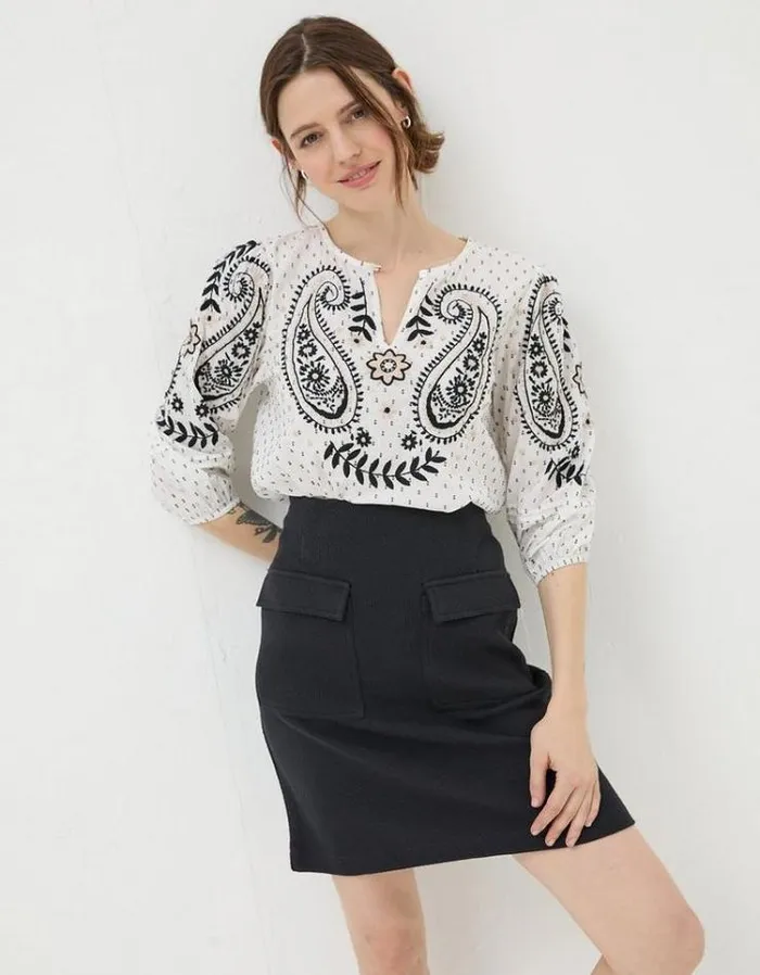 Women FatFace Women039s Sale Jen Jersey Skirt Washed Black