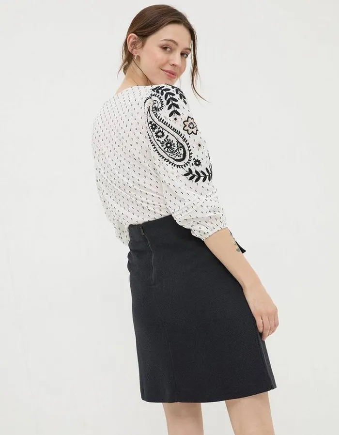 Women FatFace Women039s Sale Jen Jersey Skirt Washed Black
