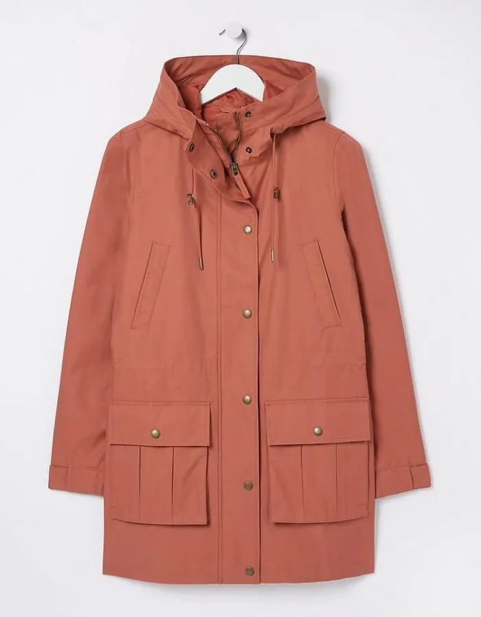 Women FatFace Women039s Sale Taylor Waterproof Jacket Rust Brown