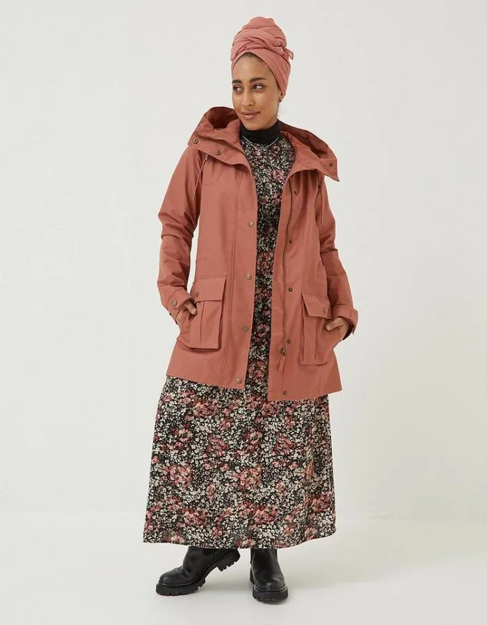 Women FatFace Women039s Sale Taylor Waterproof Jacket Rust Brown