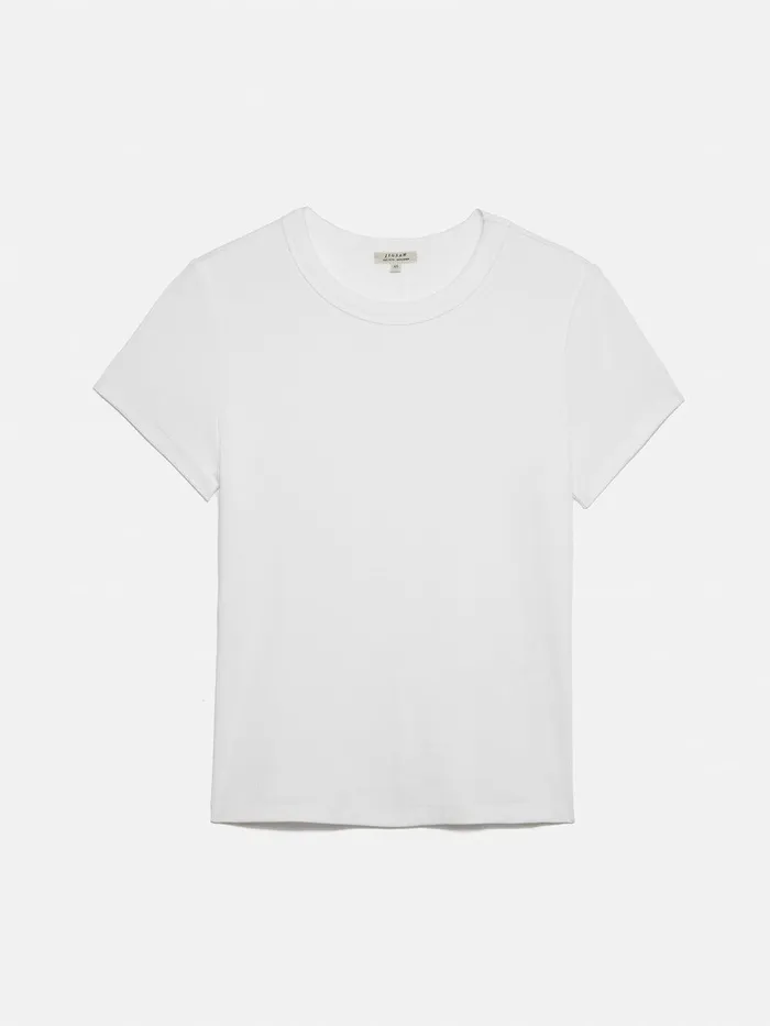 Women Fine Cotton Tee White Jigsaw Shirts and Tops