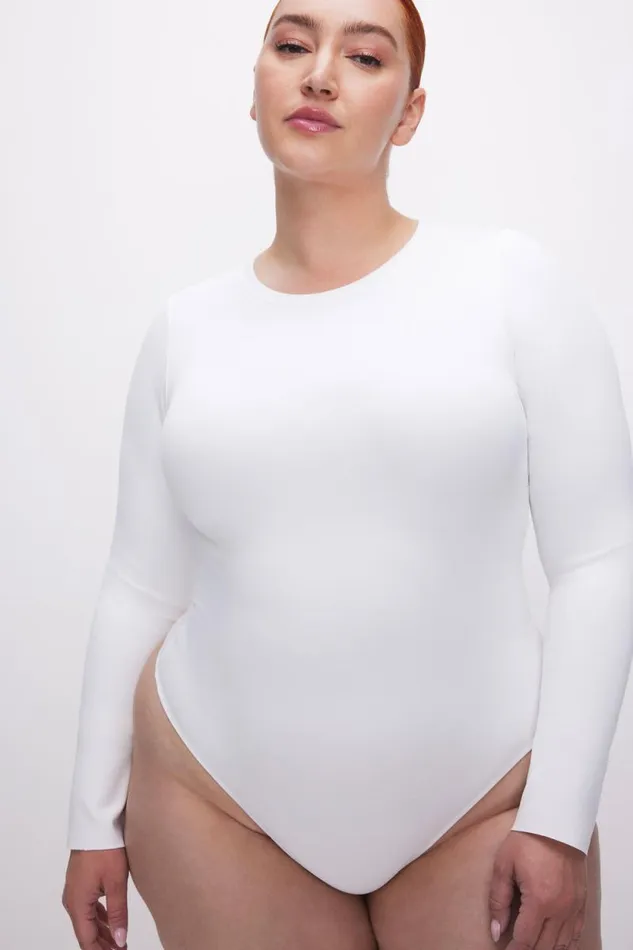Women GOOD AMERICAN Bodysuits SCUBA CREWNECKBODYSUIT White001