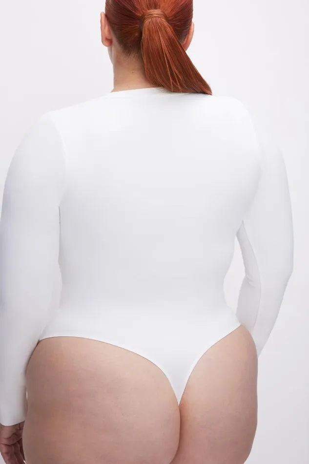 Women GOOD AMERICAN Bodysuits SCUBA CREWNECKBODYSUIT White001