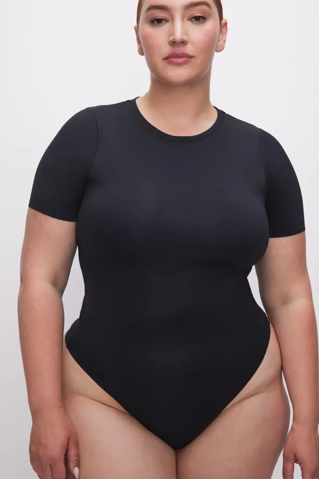 Women GOOD AMERICAN Bodysuits SCUBA TEEBODYSUIT Black001