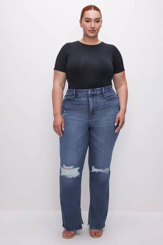 Women GOOD AMERICAN Bodysuits SCUBA TEEBODYSUIT Black001
