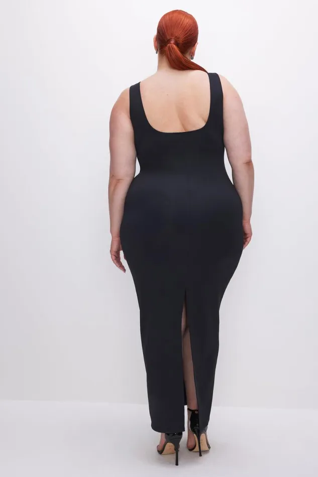 Women GOOD AMERICAN Dresses SCUBA MODERN TANK MAXIDRESS Black001