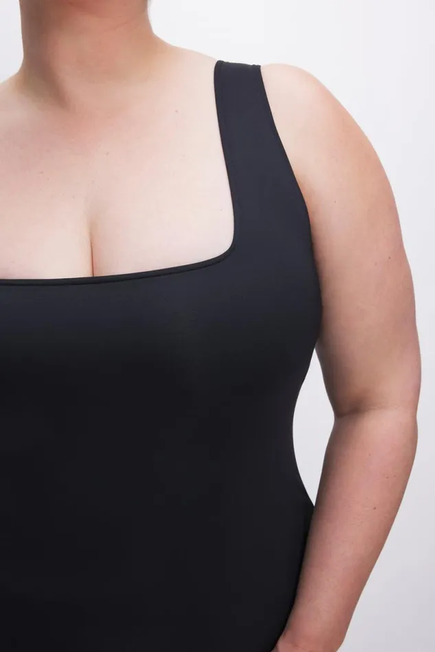 Women GOOD AMERICAN Dresses SCUBA MODERN TANK MAXIDRESS Black001