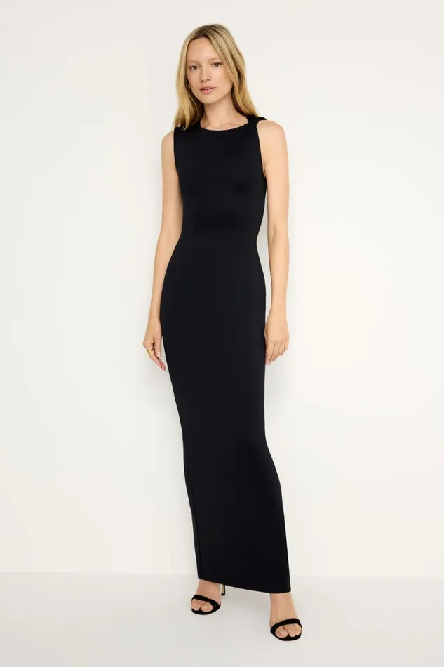 Women GOOD AMERICAN Dresses SCUBA TANK MAXIDRESS Black001