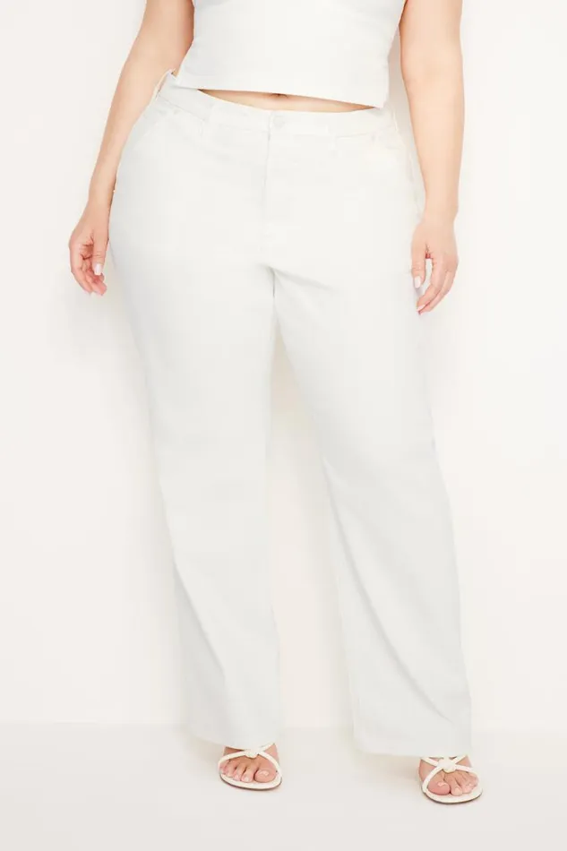 Women GOOD AMERICAN Jeans GOOD 90S CARPENTERJEANS Cloud White001