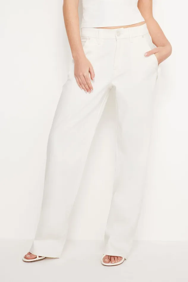 Women GOOD AMERICAN Jeans GOOD 90S CARPENTERJEANS Cloud White001