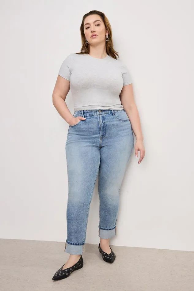 Women GOOD AMERICAN Jeans GOOD CLASSIC SLIM STRAIGHTJEANS Indigo754 Women GOOD AMERICAN Jeans GOOD CLASSIC SLIM STRAIGHTJEANS Indigo754