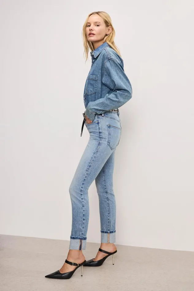 Women GOOD AMERICAN Jeans GOOD CLASSIC SLIM STRAIGHTJEANS Indigo754 Women GOOD AMERICAN Jeans GOOD CLASSIC SLIM STRAIGHTJEANS Indigo754