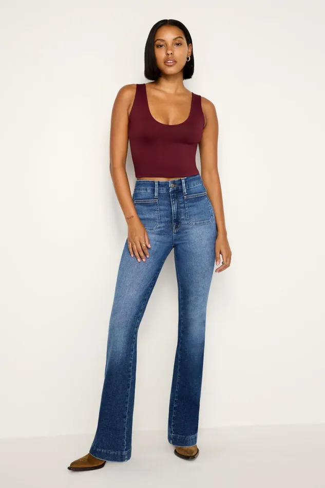 Women GOOD AMERICAN Jeans GOOD CURVE BOOTCUTJEANS Indigo708