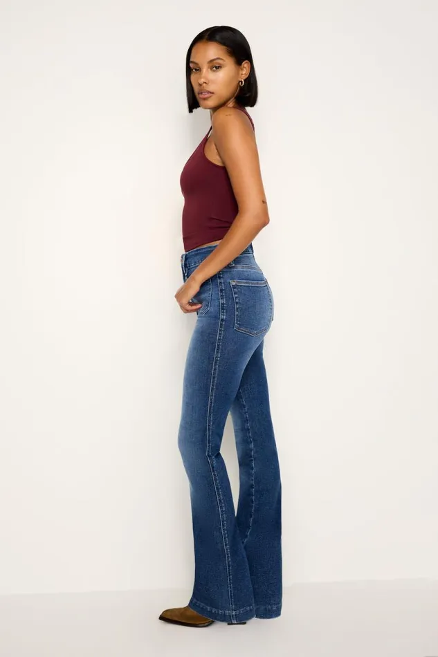 Women GOOD AMERICAN Jeans GOOD CURVE BOOTCUTJEANS Indigo708