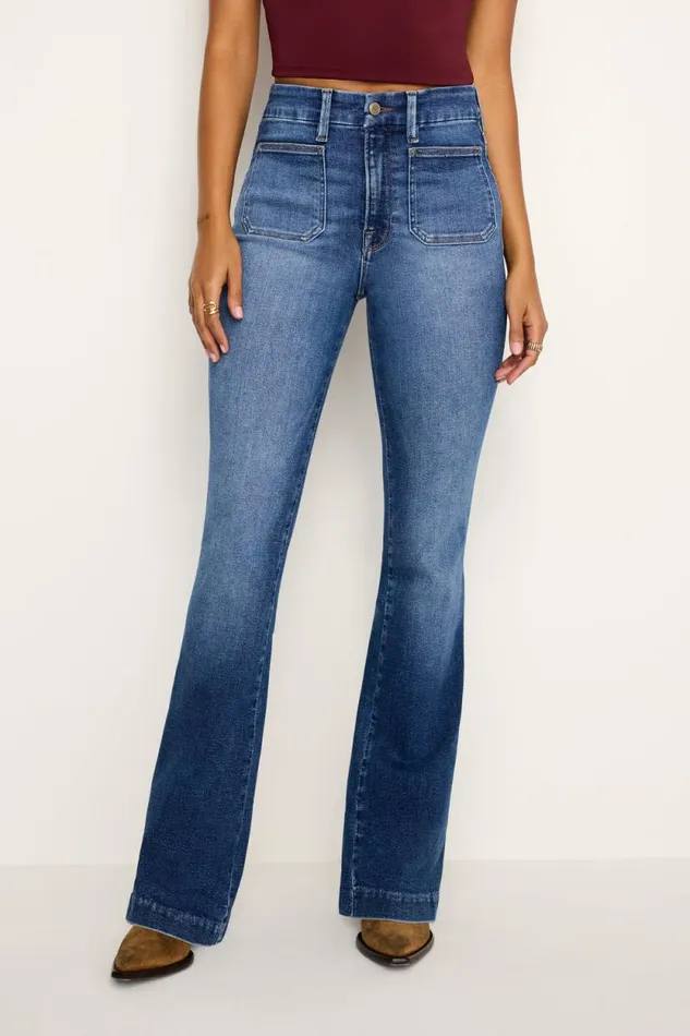 Women GOOD AMERICAN Jeans GOOD CURVE BOOTCUTJEANS Indigo708
