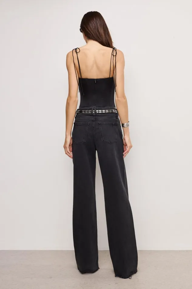 Women GOOD AMERICAN Jeans GOOD EASE RELAXEDJEANS Black324