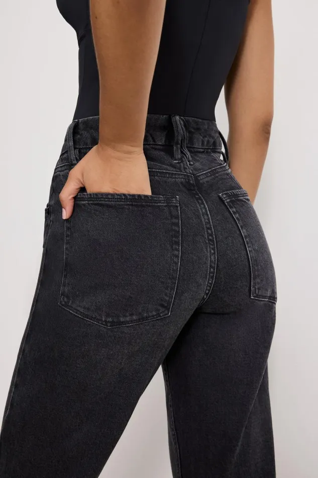 Women GOOD AMERICAN Jeans GOOD ICON STRAIGHT DIAMONDJEANS Black376 Women GOOD AMERICAN Jeans GOOD ICON STRAIGHT DIAMONDJEANS Black376