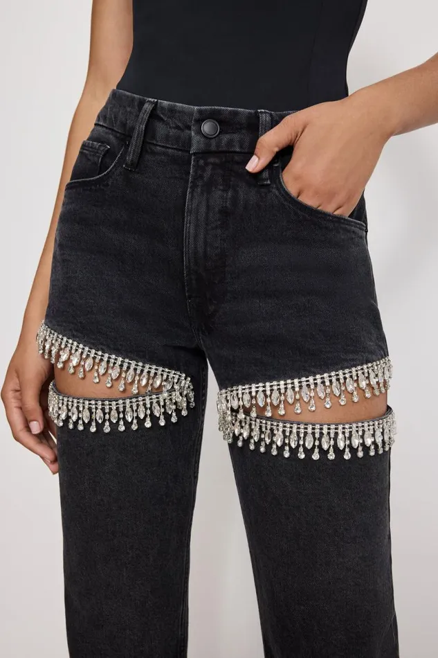 Women GOOD AMERICAN Jeans GOOD ICON STRAIGHT DIAMONDJEANS Black376 Women GOOD AMERICAN Jeans GOOD ICON STRAIGHT DIAMONDJEANS Black376