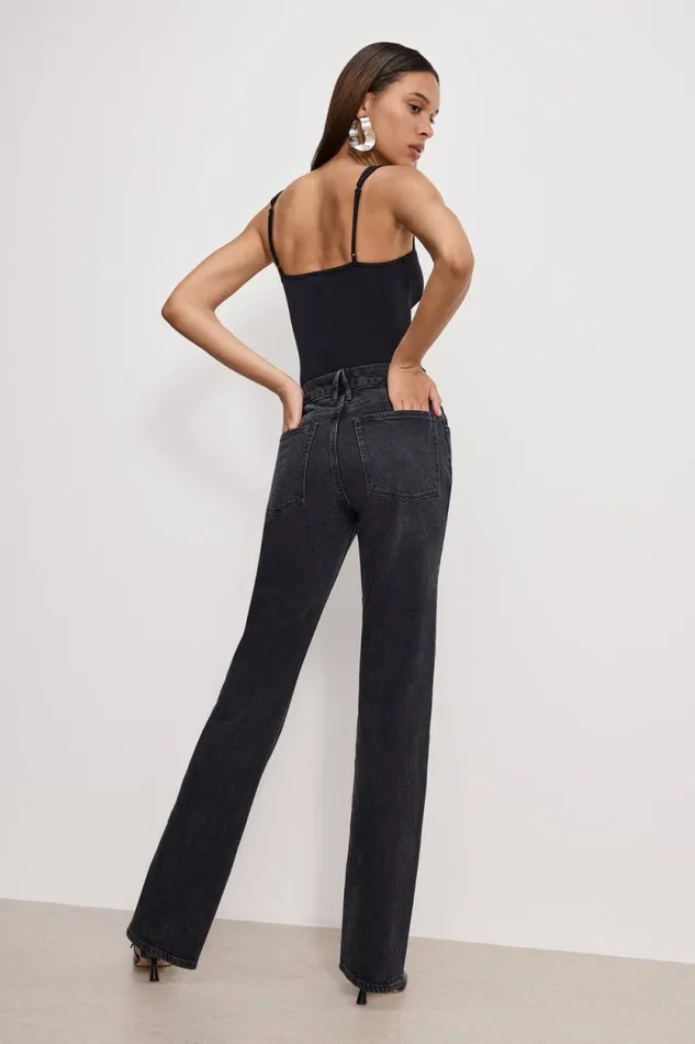 Women GOOD AMERICAN Jeans GOOD ICON STRAIGHT DIAMONDJEANS Black376 Women GOOD AMERICAN Jeans GOOD ICON STRAIGHT DIAMONDJEANS Black376